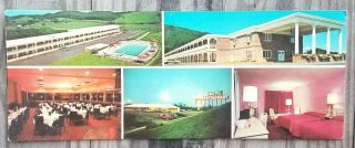 Red Carpet Inn Postcard Pulaski Va Oversized Panoramic Vintage