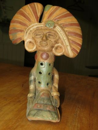 Statuette N°5 AztÈque Maya Vintage Céramique 22 Cm - Mexique