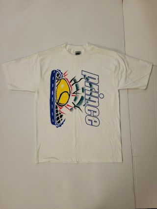Mens Vintage 90s Prince Sportswear Tennis T Shirt Size L Single Stitch Stk001