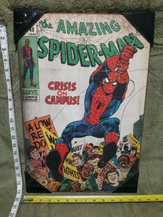 Marvel Spider - Man 68 Comic Book Cover 13 " X 19 " Wooden Wall Art Read