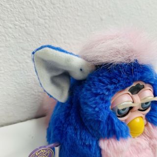 Vintage 1999 Furby Babies Blue & Pink w/ Blue Eyes,  Tag DOES NOT WORK 2
