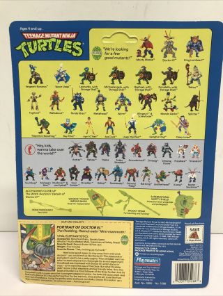 Teenage Mutant Ninja Turtles TMNT Ninja DR Doctor El 1992 Unpunched MOC 2