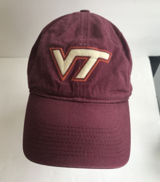 Vintage Virginia Tech Vt Hokies Nike Team Baseball Hat Cap One - Size Stretch