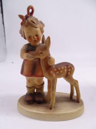 Vintage Goebel Hummel Figurine 136/1 Deer Friends Tmk - 3 5.  25 " Tall Germany Old