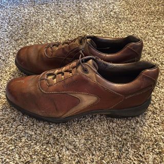 Footjoy Contour Series Mens Size 11 M Brown Leather Vintage Golf Shoes Guc