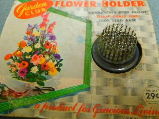 Nos Vintage Garden Club Metal Flower Holder Frog 1.  5 " Small