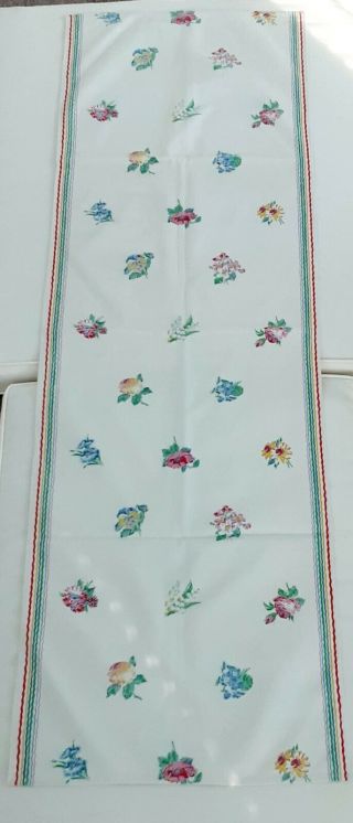 Vintage 1950’s Print Tablecloth Table Runner 2