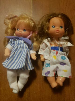 Mattel Barbie 1976 Rosebud Baby Doll Chubby & Blonde Doll Heart Family