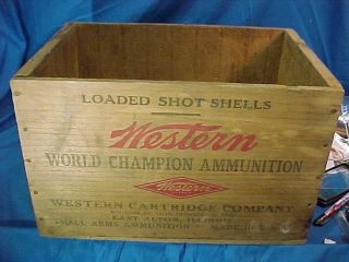 Vintage Western Cartridge Co Xpert Wood 12ga Shell Advertising Box