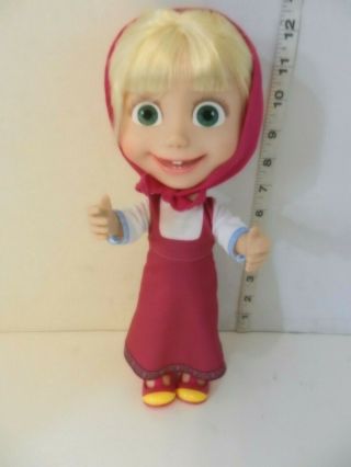 Talking Masha And The Bear 12 " Doll Toy By Animaccord Batteries