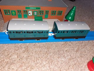 Tomy Trackmaster Thomas Train Carriages Rustys Narrow Gauge Blue Passenger Cars