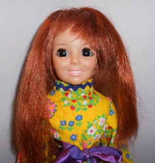 Vintage 1969 Ideal Crissy Chrissy Doll Red Growing Hair.  2 Outfits Sweet -)) ) 