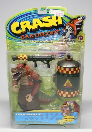 1999 Crash Bandicoot Dingodile Action Figure In Package