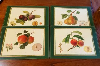 Set Of 4 Vintage Pimpernel Royal Horticultural Society Cork Backed Placemats