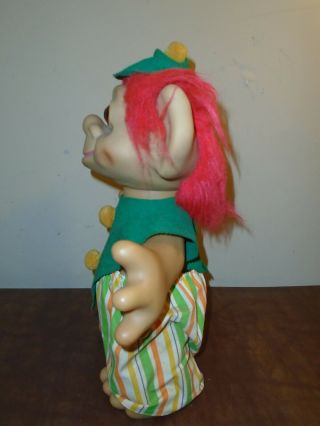 Large Vintage 1960 ' s Scandia House Troll Doll Boy Clown 14 