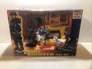 Very Rare Chap Mei Rescue Squad Fire Fighter Playset Mib
