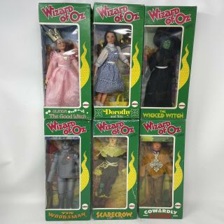Complete Set Of 6 1974 Mego Toys Wizard Of Oz 8 " Dolls Figures All In Boxes