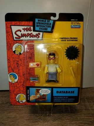 Series 12 Playmates Wos Simpsons Database Action Figure - Mib