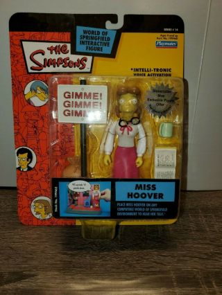 Series 14 Playmates Wos Simpsons Miss Hoover Interactive Action Figure Mib