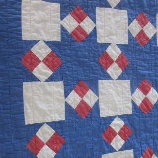 Patriotic Americana Vintage Red White Blue Stars Cutter Quilt Pc 22x16