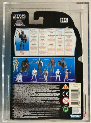 Kenner Star Wars BOBA FETT (INT ' L Version Red Card) AFA 75 (75/85/95) (1996) 2