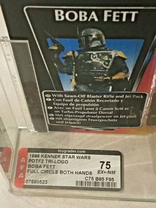 Kenner Star Wars BOBA FETT (INT ' L Version Red Card) AFA 75 (75/85/95) (1996) 3