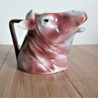 Vintage Royal Bayreuth Ceramic Bull - Cow Creamer / Pitcher