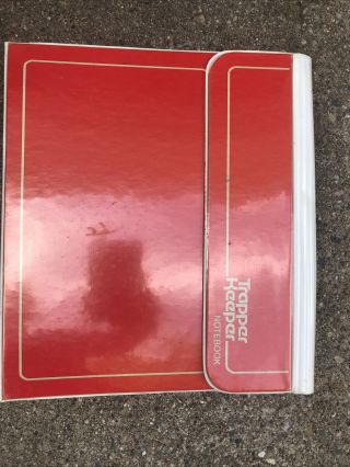 Vintage 80s Mead Trapper Keeper Folder 3 Ring Binder Portfolio Plain Red