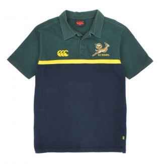 Mens Canterbury South Africa Rugby Shirt Vintage Polo Collar Size M