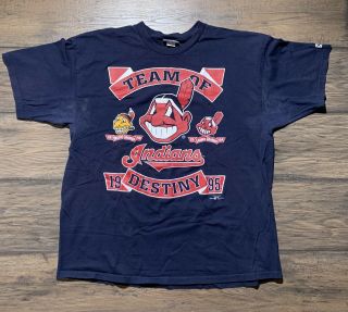 Vintage 1995 Cleveland Indians Chief Wahoo Summer T - Shirt Mens Xxl