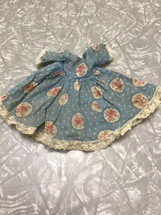 Vintage Baby Doll Dress Ideal Vogue Bisque Effanbee French German Small Blue
