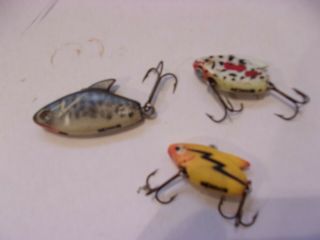 3 Heddon Lures - - 2 Sonic,  1 Supersonic -