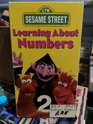Sesame Street Learning About Numbers Vintage Vhs