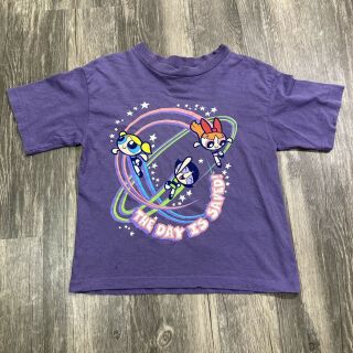 Kids Vintage Power Puff Girls T Shirt Cartoon Network 2000