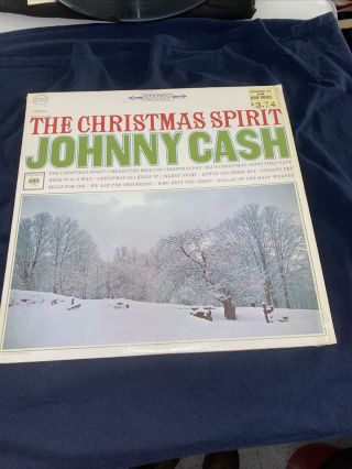 Johnny Cash The Christmas Spirit Lp Record Vintage Vinyl Media Vg,  /ex In Shrink