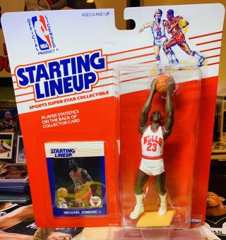 Michael Jordan 1988 Kenner Starting Lineup Rookie Figure With Card Bulls