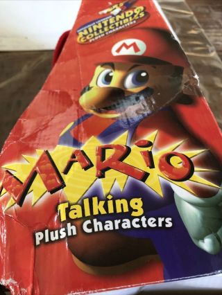 1998 Nintendo Collectibles N64 Talking Mario Plush 15” Ultra Rare 2