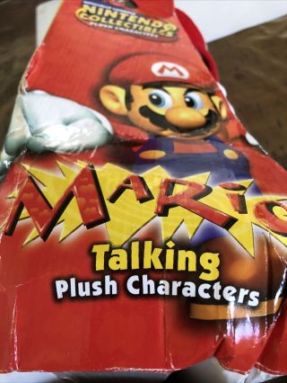 1998 Nintendo Collectibles N64 Talking Mario Plush 15” Ultra Rare 4