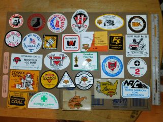29 Vintage Consol Coal Mining Stickers & Others - Great Shape