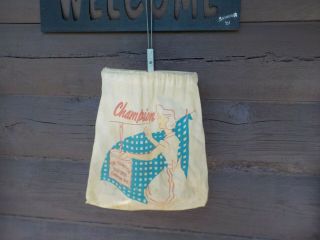 Vtg Champion Stay Open Clothespin Bag 100 Cotton Made In Minneapolis,  Minn.