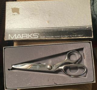 Vintage Mundial Marks Dressmaker 407 7 - 1/2 " Heavy Duty Pinking Shears Scissors