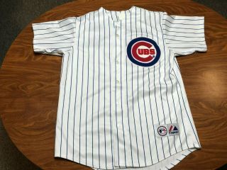Mens Vtg Authentic Majestic Alfonso Soriano Chicago Cubs Baseball Jersey Large