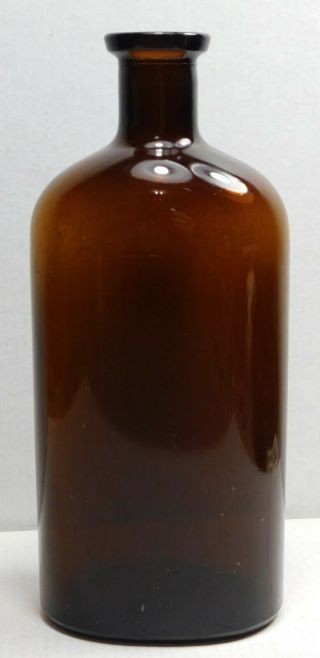Vintage Antique Amber Brown 7 3/4 " Medicine Bottle Embossed S.  & D.  On Bottom