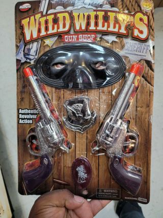 Realistic Wild West Cowboy Toy Gun Pretend Play Set Kids