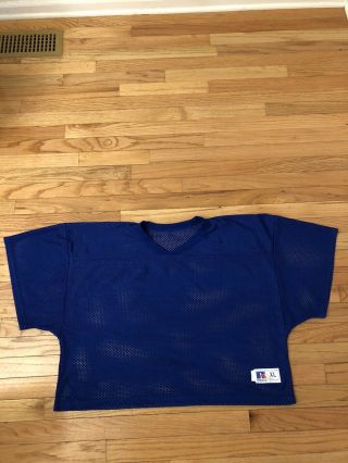 Russell Athletic Vintage Authentic Blue Mesh Football Practice Jersey Size Xl