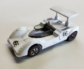 Vintage Hot Wheels Redline Enamel White Chaparral 2g Grand Prix Series
