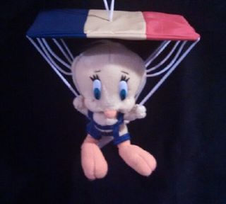 Six Flags Hang Gliding/parachuting Tweety Doll From 1999 Warner Bros.