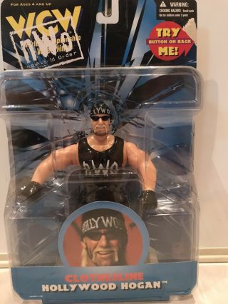 1998 WCW NWO Clothesline Hollywood Hogan Wrestling Action Figure 2