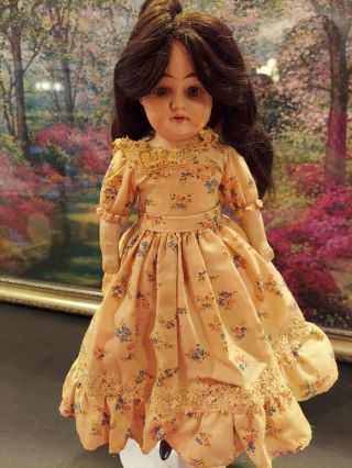 Vintage Armand Marseille Alma 10/0 Bisque Head Doll - Germany - 15 " Tall Dressed