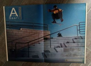 Arto Saari & Aaron Rowe Vintage 2000 Doublesided Skateboard Poster Flip Shorty 